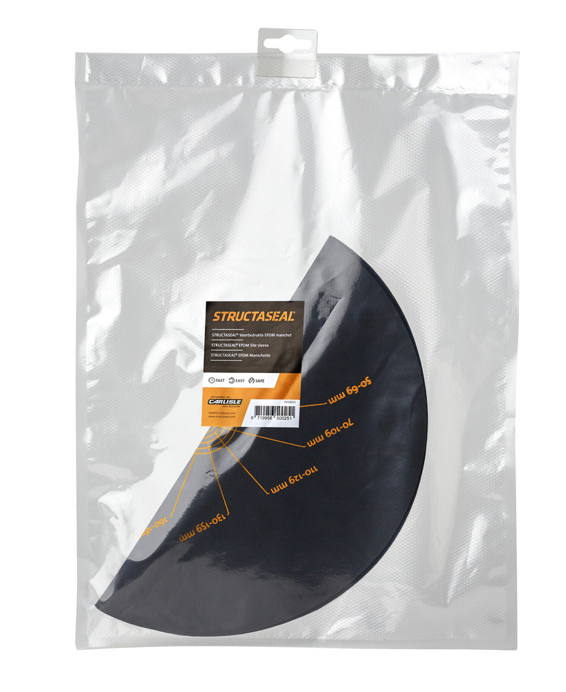 Structaseal Dakmanchet EPDM Rond Voorbedrukt Doorvoer Ø50-180mm Ø300mm-755334