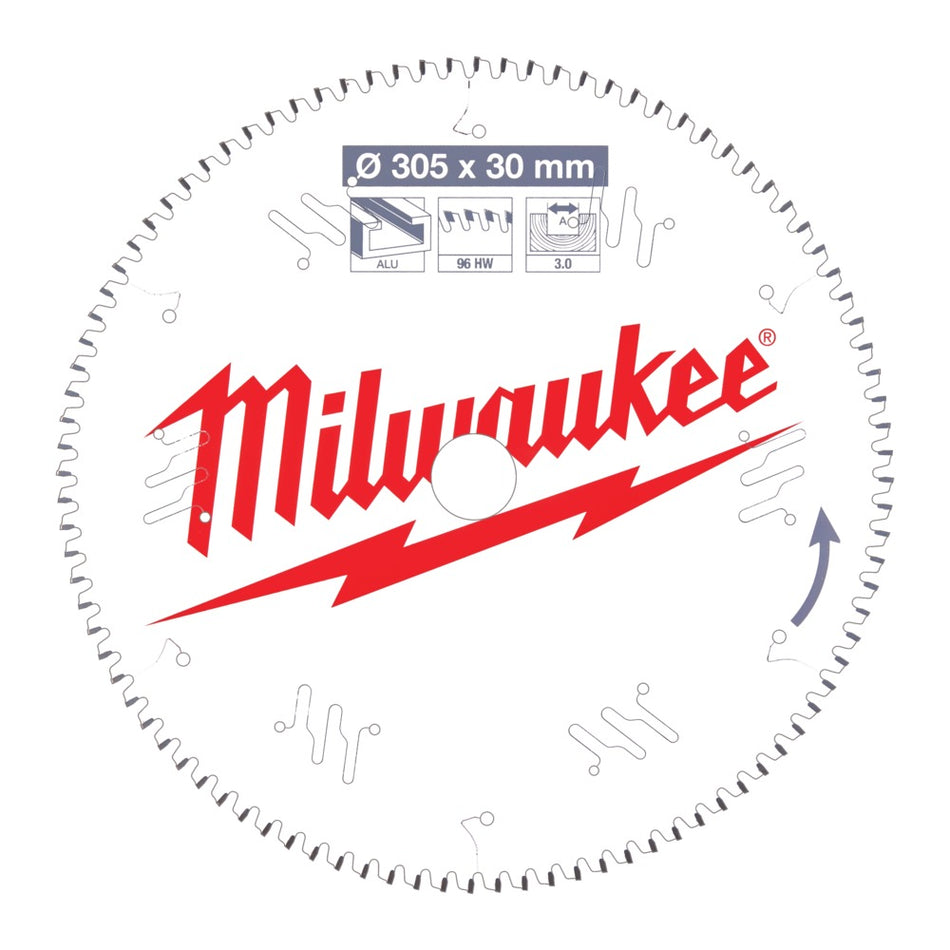 Milwaukee Cirkelzaagblad MS Alu 96ATB 305x30x3,0mm-755644