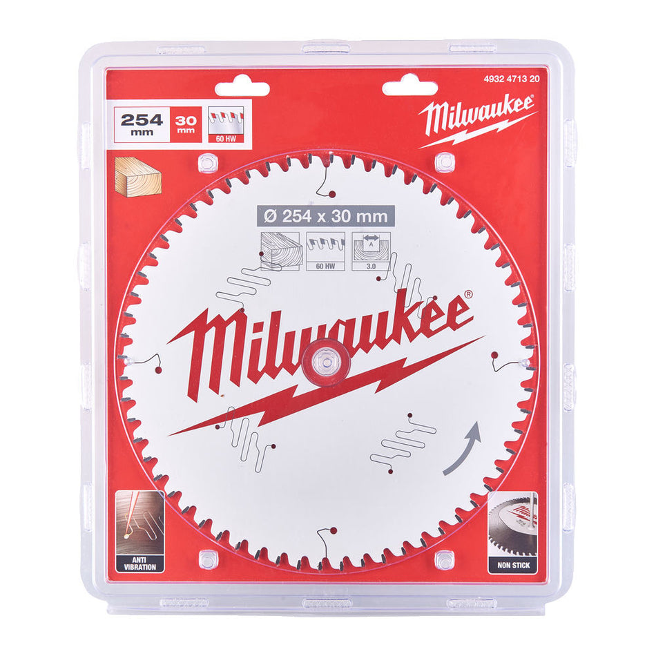 Milwaukee Cirkelzaagblad MS W 60ATB 254x30x3,0mm-756190