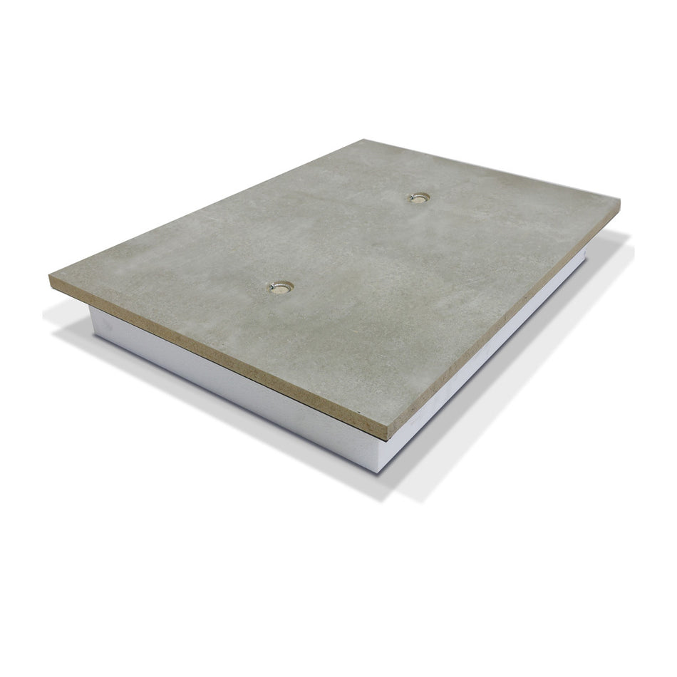 Vloerluik Cementgebonden Houtvezel en EPS Rc2,5 79,5x49,5cm-756197