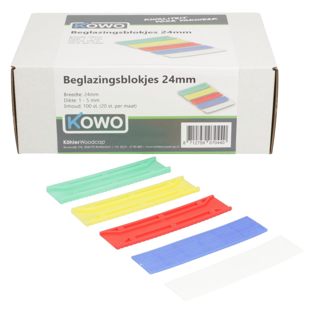 Kowo Beglazingsblokjes Verschilllende Diktes 24mm 100st-756711