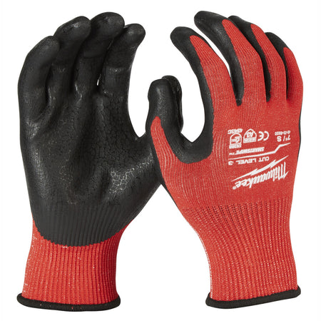 Milwaukee Werkhandschoenen Gedipt Snijklasse 3/C Rood Maat 9/L-756765