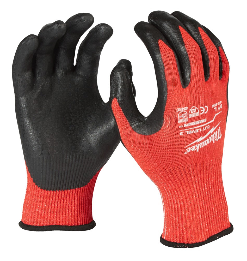 Milwaukee Werkhandschoenen Gedipt Snijklasse 3/C Rood Maat 10/XL-756766