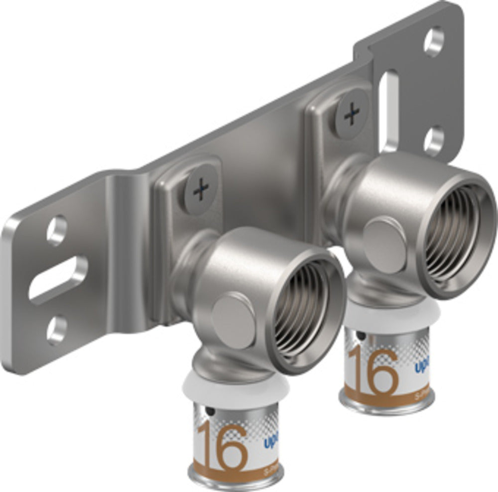 Uponor S-Press Plus Radi pers Montageplaat 16 mmx1/2"bi niet draaibaar met muurplaten HOH 50 mm-757318