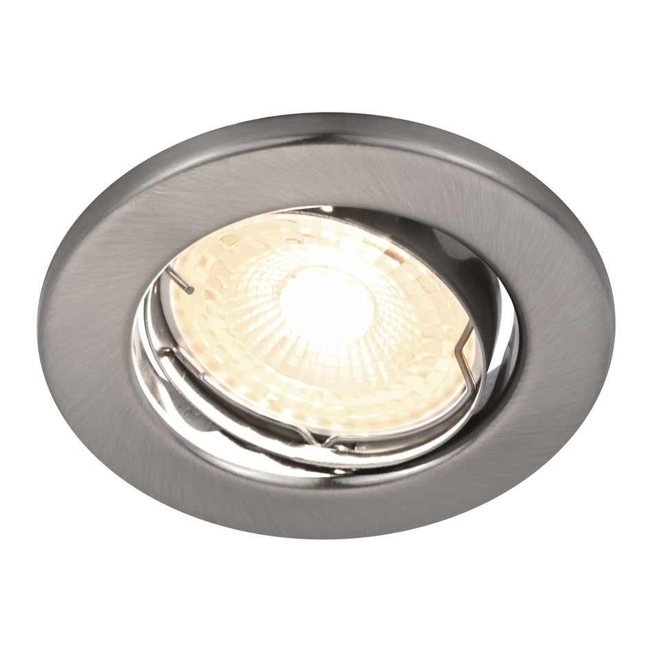 Nordlux Inbouwspot Canis Geborsteld Nikkel Rond 4,7W Dimbaar Kantelbaar IP20-757362