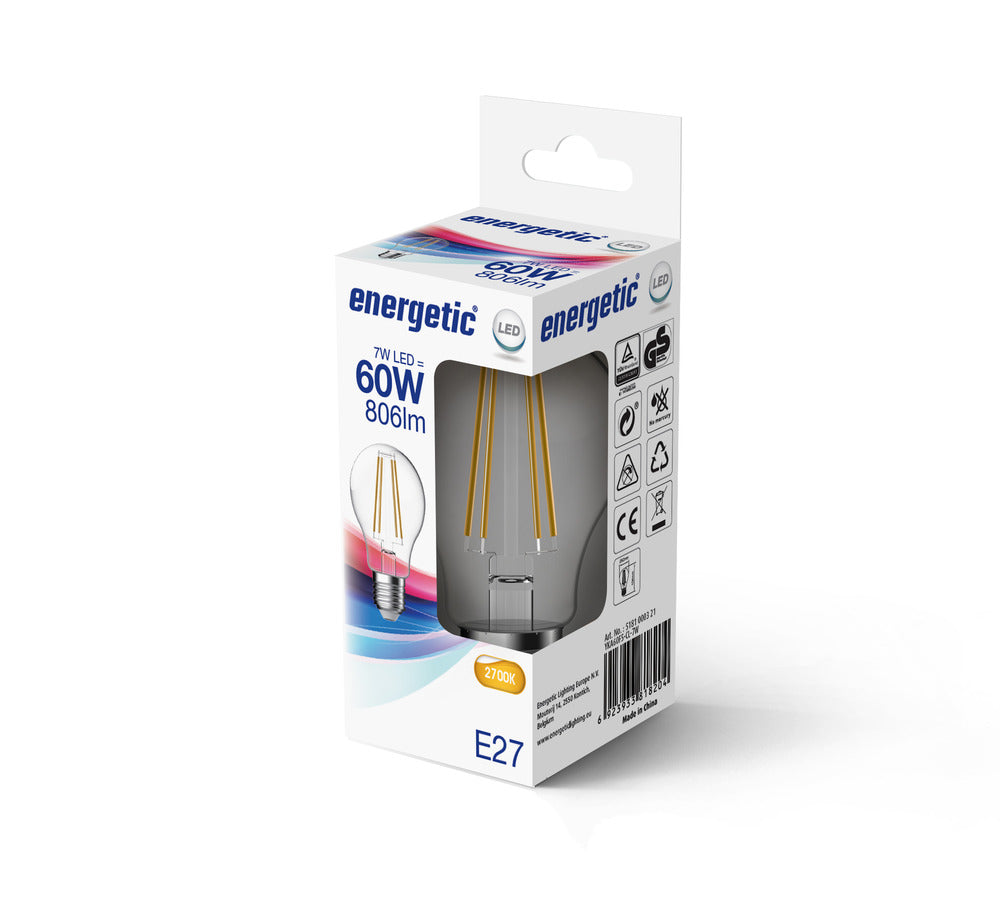 Energetic LED Lamp Peer 60W E27 Warmwit Helder-757406