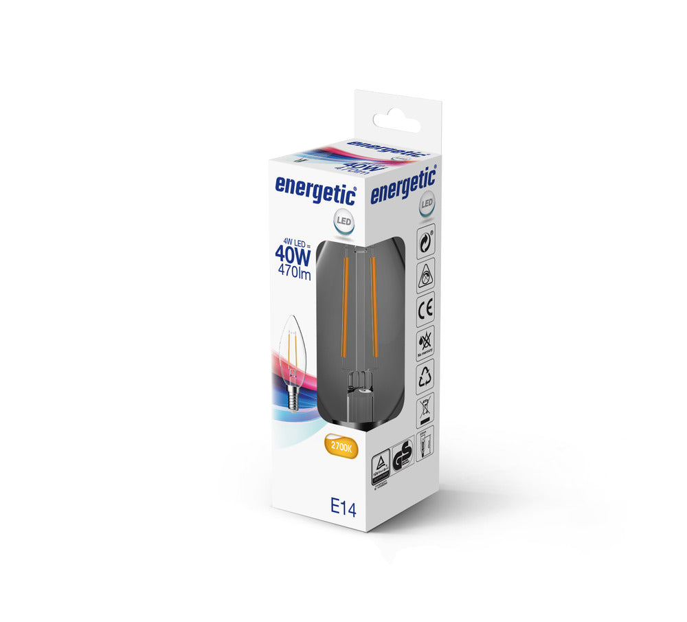 Energetic LED Lamp Kaars 40W E14 Warmwit Helder-757414