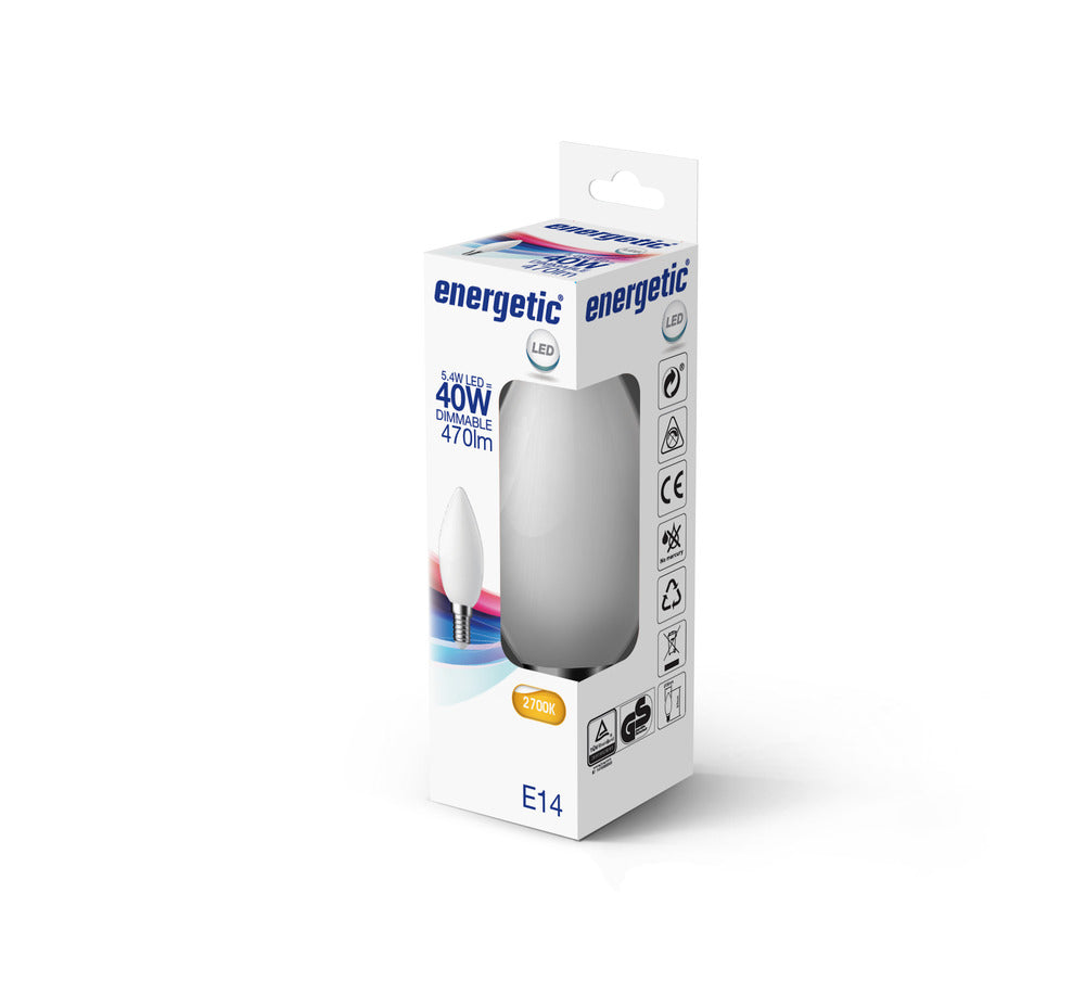 Energetic LED Lamp Kaars 40W E14 Warmwit Mat Dimbaar-757417