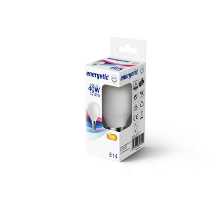 Energetic LED Lamp Kogel 40W E14 Warmwit Mat-757423