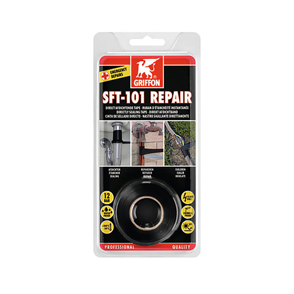 Griffon Reparatietape SFT-101 Zwart 25mmx3m-757841