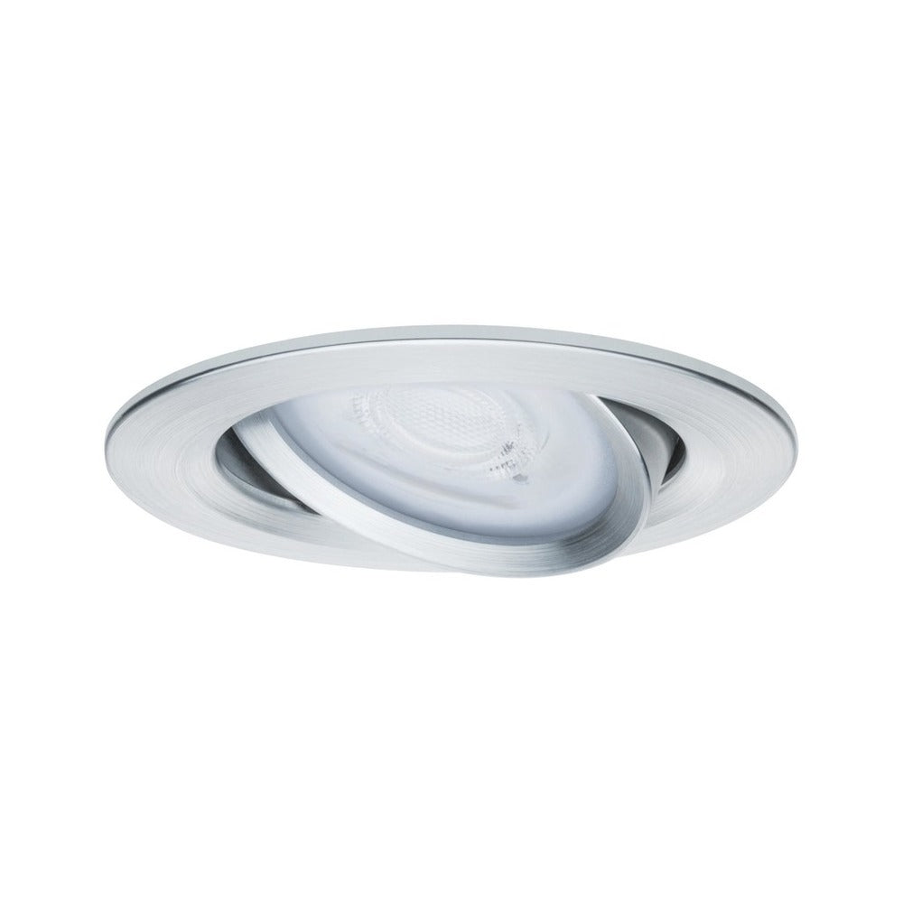 Paulmann Inbouwspot Nova Geborsteld Aluminium Rond 6,5W Kantelbaar-757870