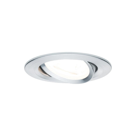 Paulmann Inbouwspot Nova Geborsteld Aluminium Rond 6,5W Kantelbaar 3st-757871
