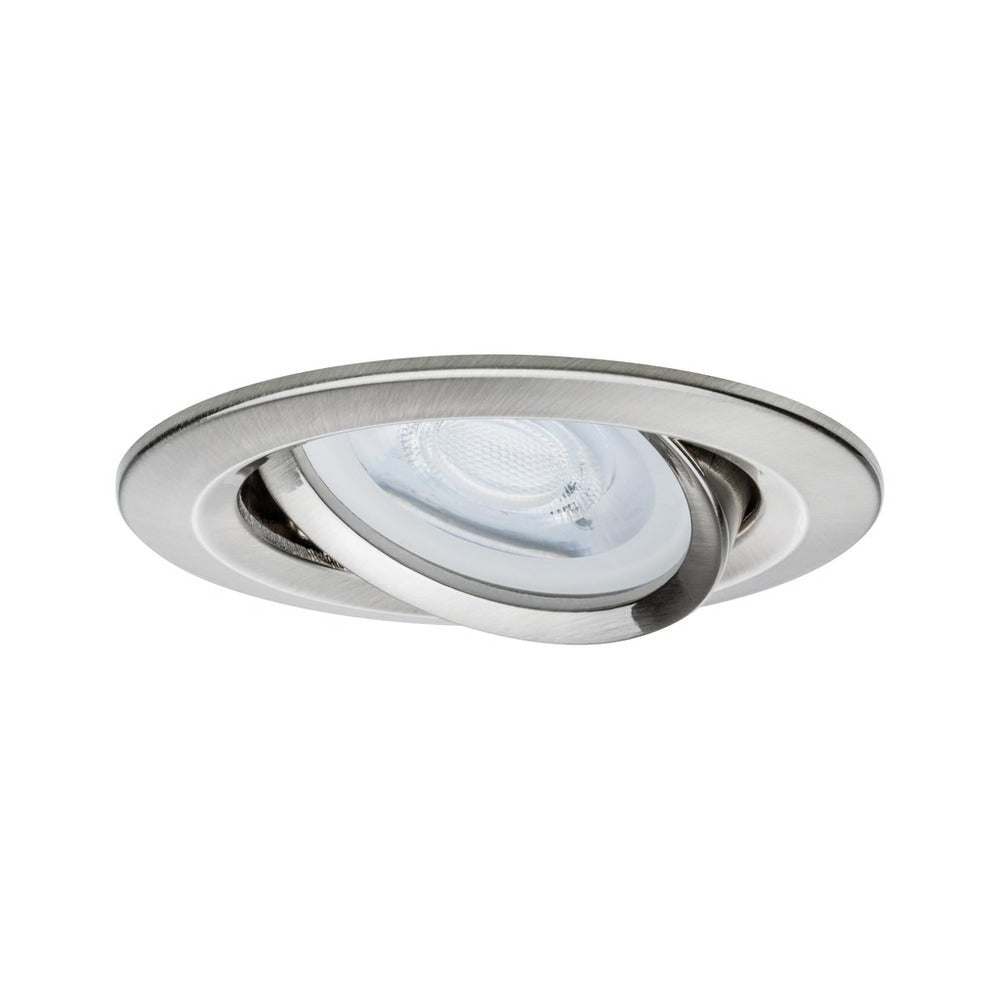 Paulmann Inbouwspot Nova Geborsteld RVS Rond 6,5W 3-Stap Dimbaar Kantelbaar 3st-757877