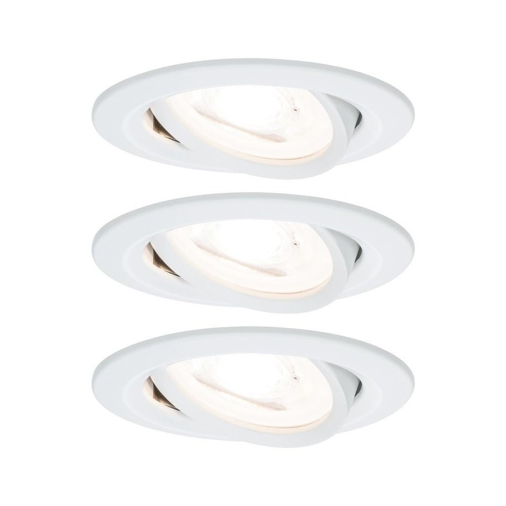 Paulmann Inbouwspot Nova Wit Rond 6,5W 3-Stap Dimbaar Kantelbaar 3st-757879