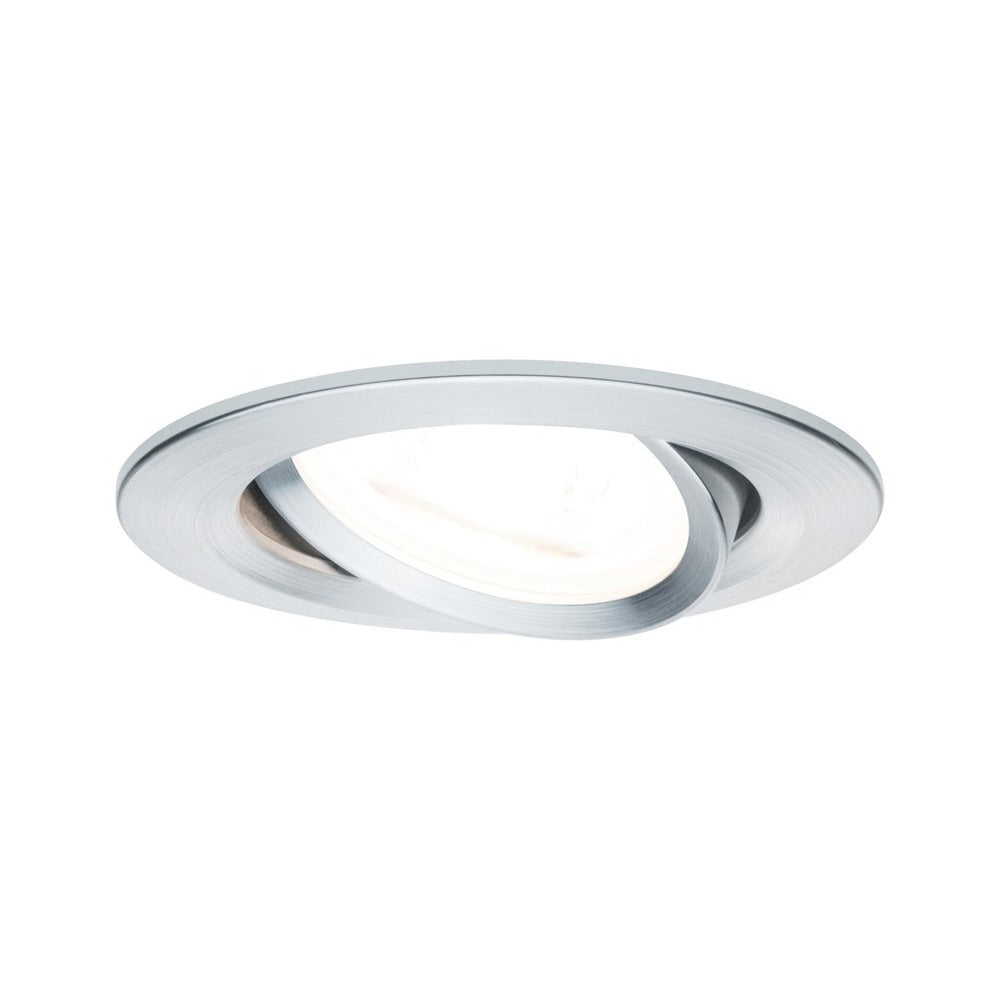 Paulmann Inbouwspot Nova Geborsteld Aluminium Rond 6,5W 3-Stap Dimbaar Kantelbaar-757880