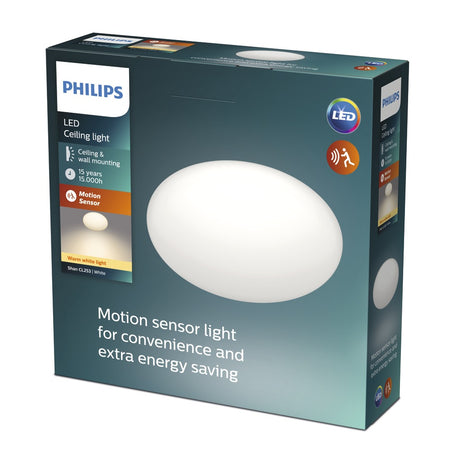Philips Plafondlamp Shan CL253 Wit Rond 12W IP20 Sensor Ø26cm-757948