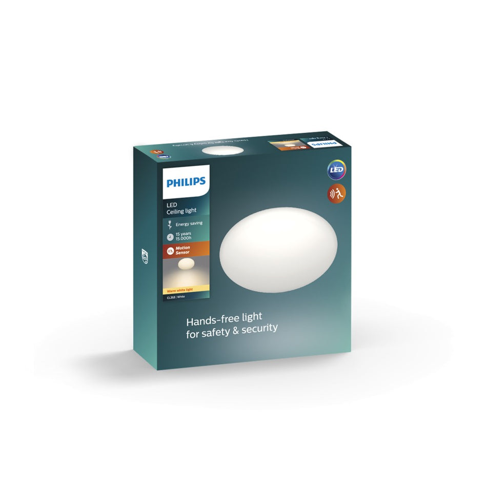 Philips Plafondlamp Shan CL253 Wit Rond 12W IP20 Sensor Ø26cm-757948