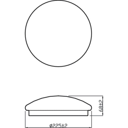 Philips Plafondlamp Moire CL200 Wit Rond Warmwit 6W IP20 Ø22cm-757951