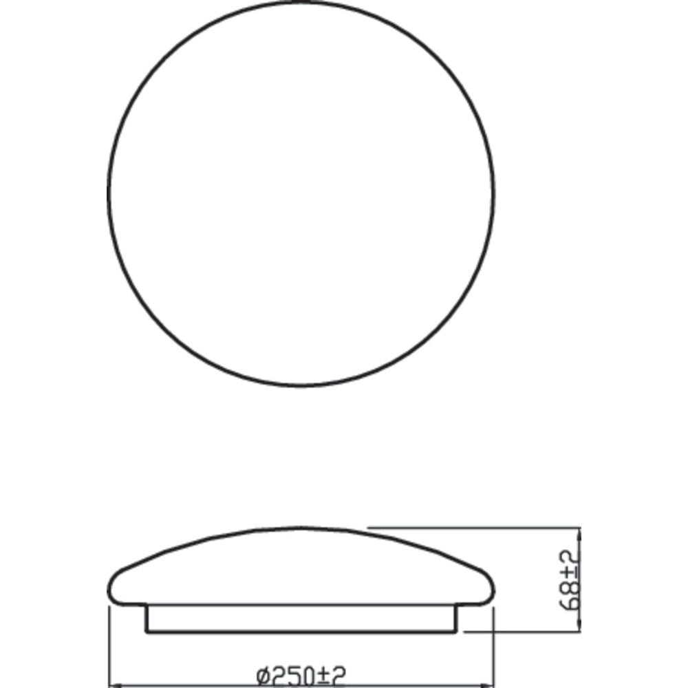 Philips Plafondlamp Moire CL200 Wit Rond Witlicht 10W IP20 Ø24cm-757954