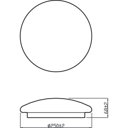 Philips Plafondlamp Moire CL200 Wit Rond Witlicht 10W IP20 Ø24cm-757954