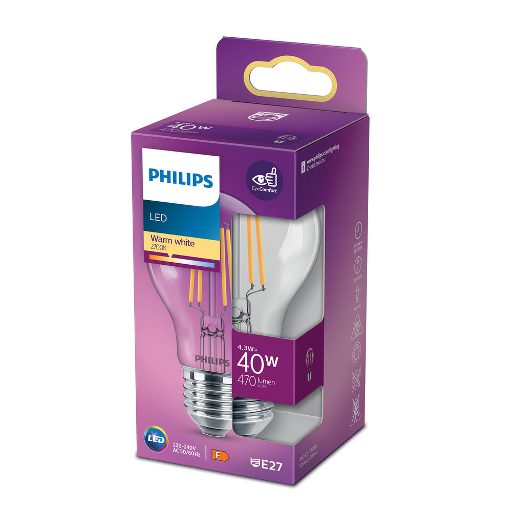Philips LED Lamp Peer 40W E27 Warmwit Helder-757970