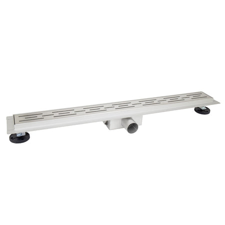 Bouwmaat Douchegoot RVS Geborsteld met Vloerflens 7x7x70cm-758397