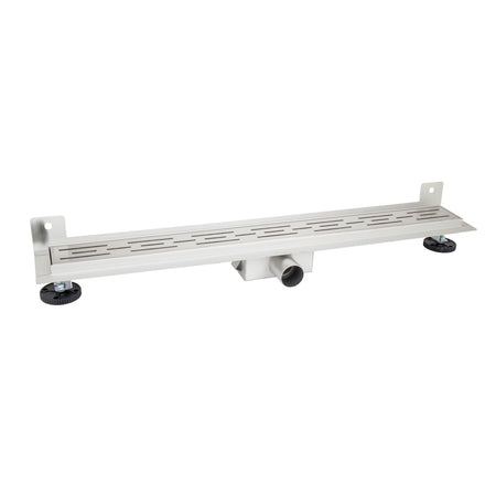 Bouwmaat Douchegoot RVS Geborsteld met Muurflens 7x7x90cm-758405