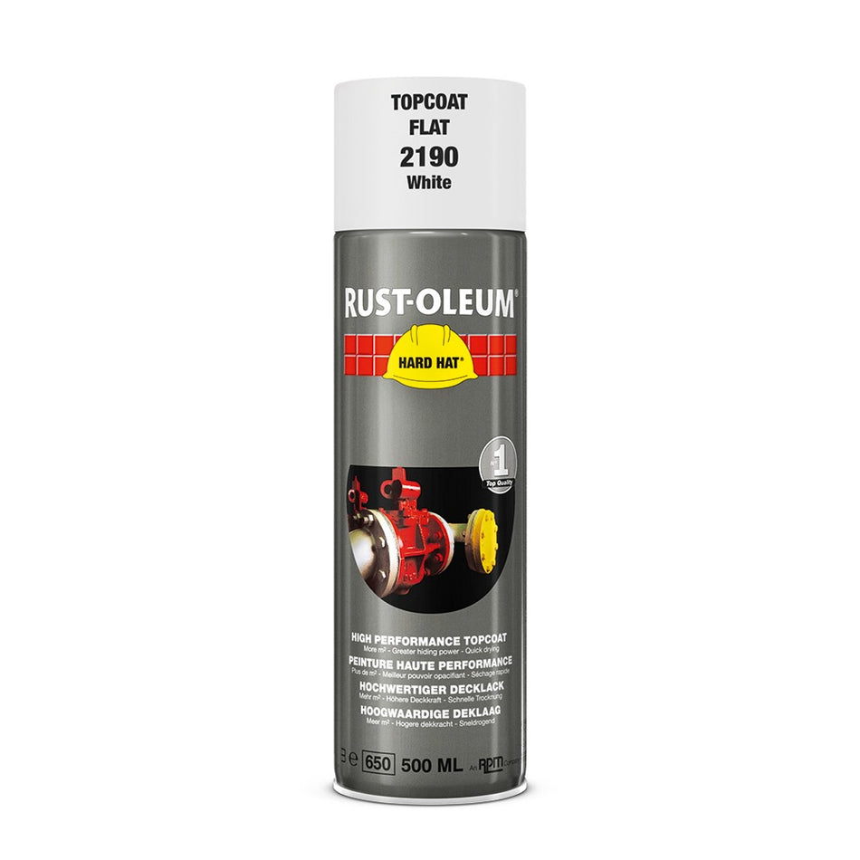 Rust-Oleum Deklaag Hard Hat Hoogglans Mat Wit 500ml-758879