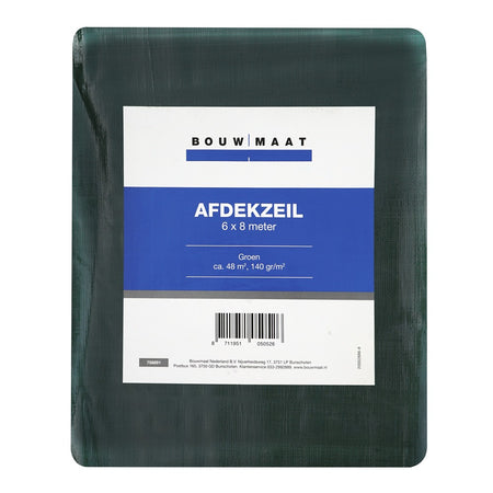 Bouwmaat Afdekzeil ca. 6x8 meter olijfgroen 140 gr/m²-758891
