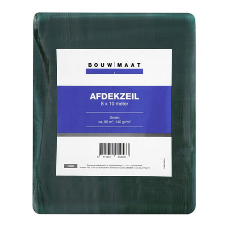 Bouwmaat Afdekzeil ca. 8x10 meter olijfgroen 140 gr/m²-758892