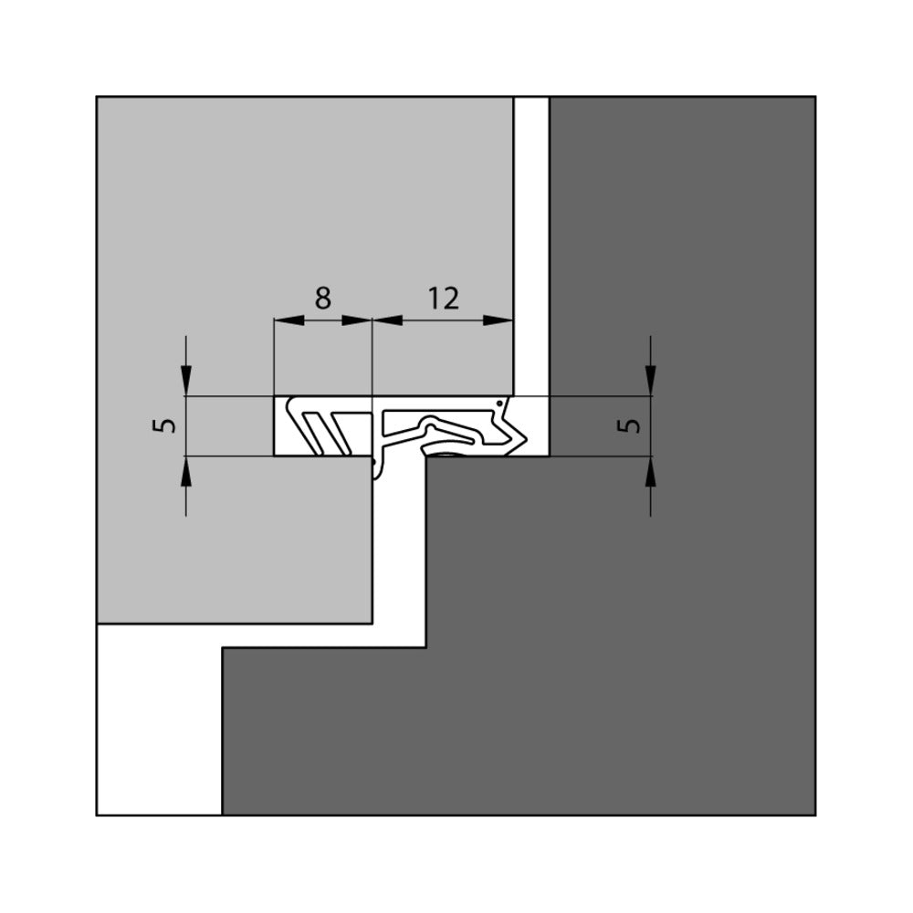 Ellen Tochprofiel Kunststof 1201 SCF 12mm 25m-758916