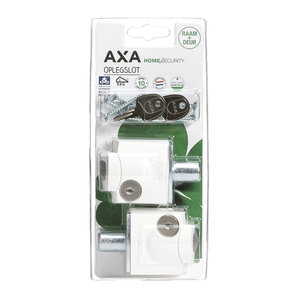 AXA Veiligheidsoplegslot 3012 Kunststof Wit SKG1 2st-758959