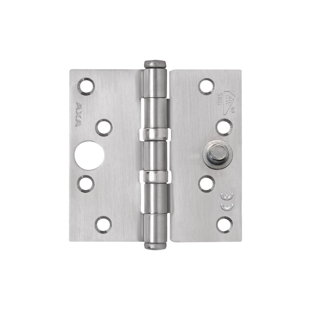 AXA Veiligheidsscharnier Kogellager Rechte Hoek RVS 89x89mm SKG3-759022