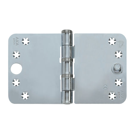 AXA Veiligheidsscharnier Smart Ronde Hoek Staal Topcoat 150x89mm SKG3-759025