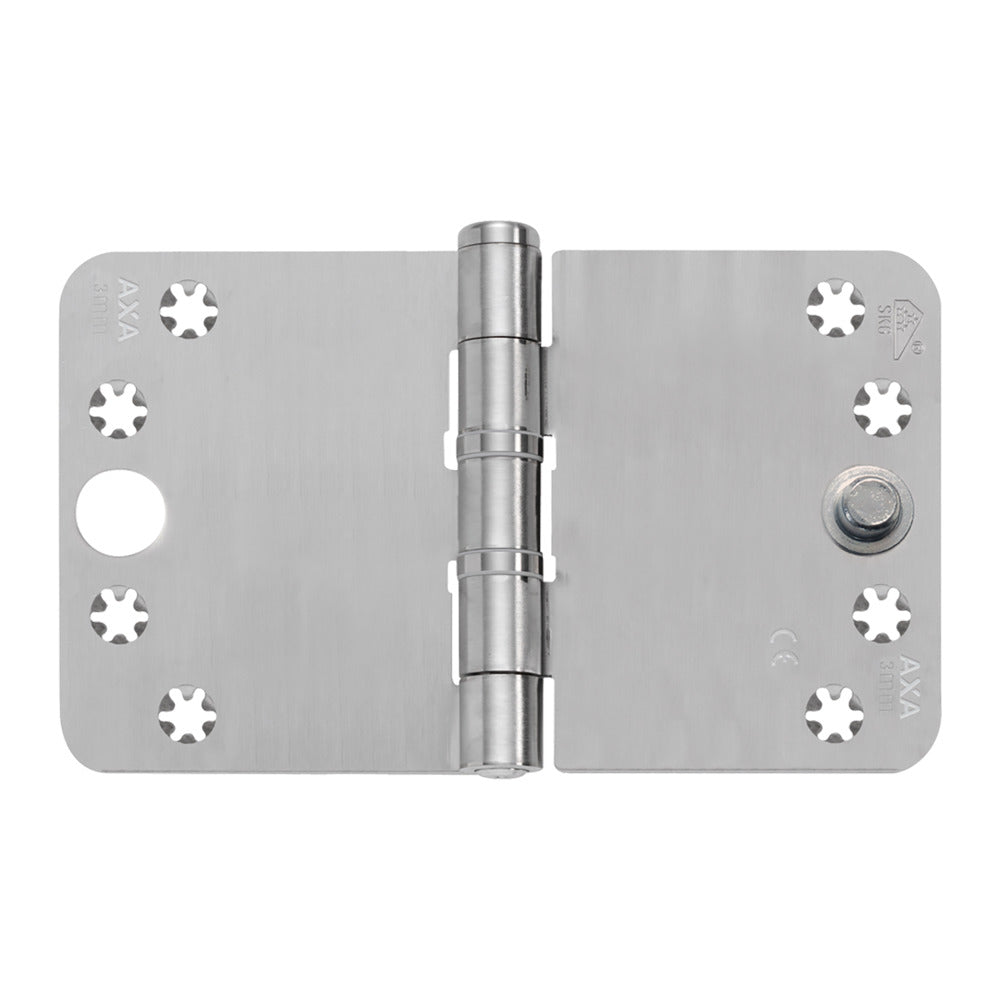 AXA Veiligheidsscharnier Smart Schijflager Ronde Hoek RVS 150x89mm SKG3-759026