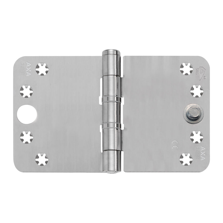 AXA Veiligheidsscharnier Smart Schijflager Ronde Hoek RVS 150x89mm SKG3-759026
