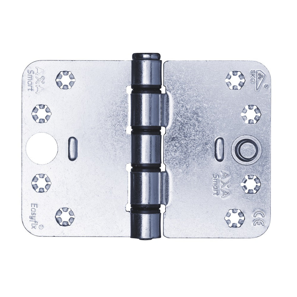 AXA Veiligheidsscharnier Smart Easyfix Ronde Hoek Staal Topcoat 125x89mm SKG3-759029