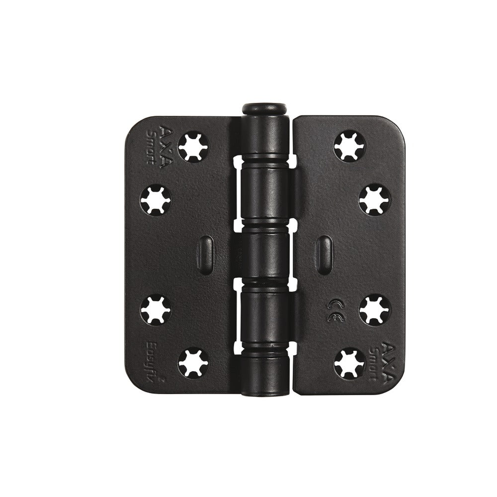 AXA Scharnier Smart Easyfix Ronde Hoek Staal Zwart Gelakt 89x89mm-759035