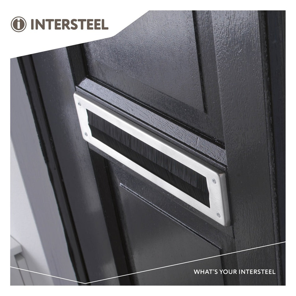 Intersteel Tochtborstel Rechthoekig 340x80mm RVS-759055