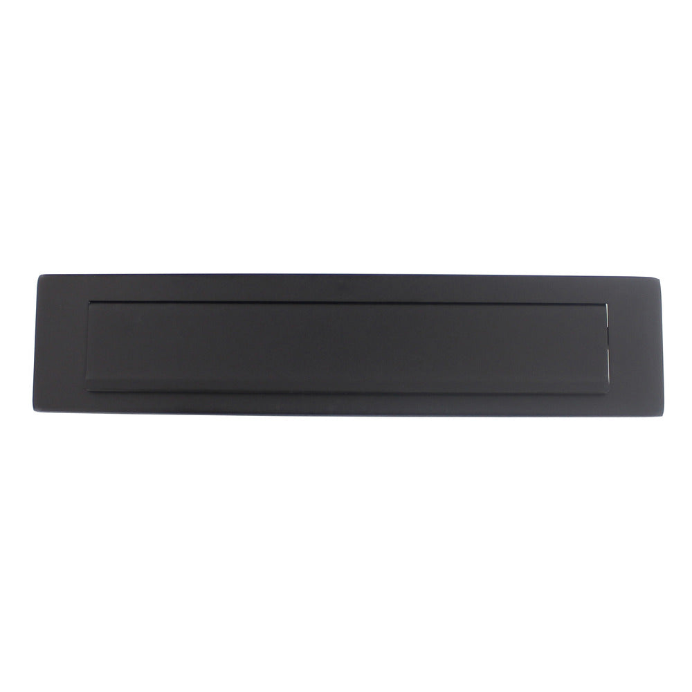 Intersteel Briefplaat Rechthoekig Met Klep/Regenrand 340x80mm h.o.h. 310mm RVS/Zwart-759067