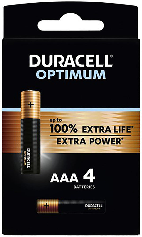 Duracell Batterij Alkaline Optimum AAA 4 stuks-759427