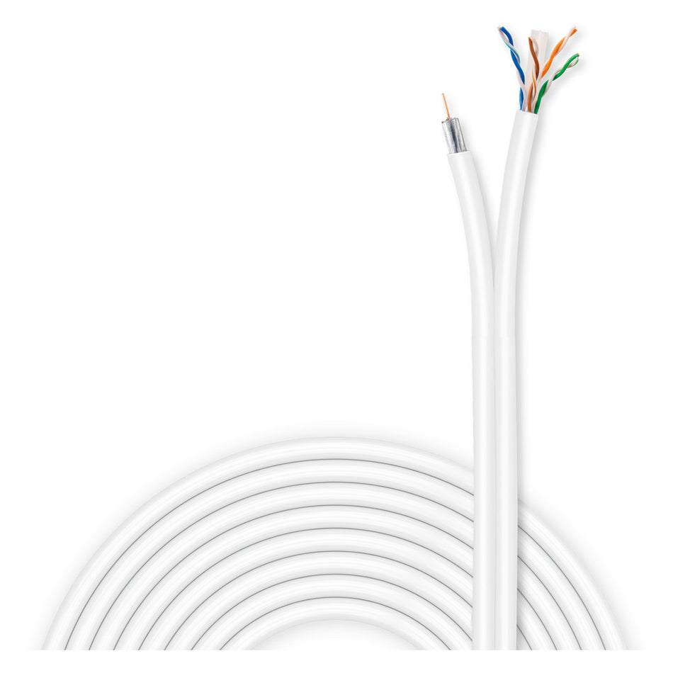 Technetix UTP COAX Kabel CAT6 Ziggo Kpn Wit 20m-759521