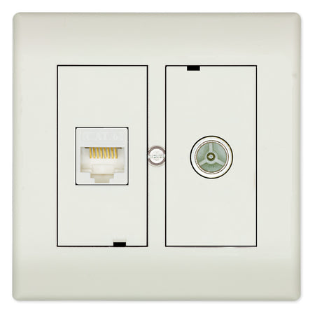 Technetix Contactdoos Inbouw Coax Rj45 Cat6 Ziggo Kpn-759522