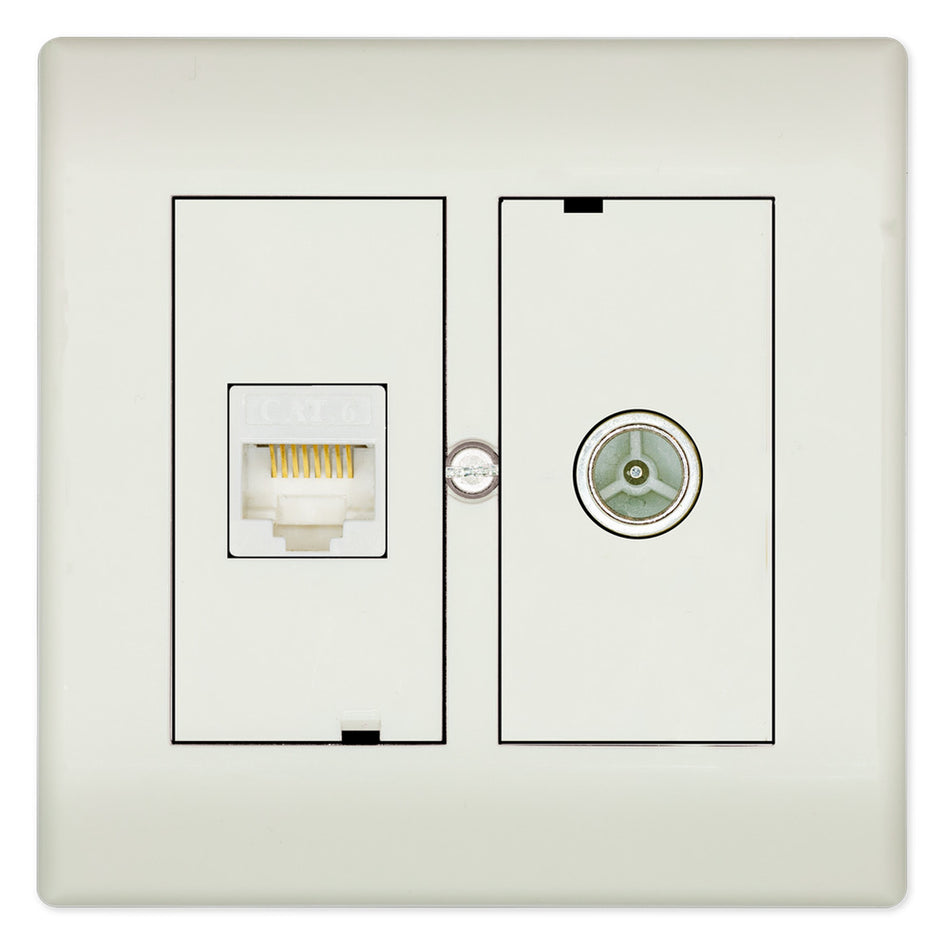 Technetix Contactdoos Inbouw Coax Rj45 Cat6 Ziggo Kpn-759522