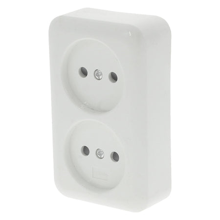 Q-Link Contactdoos Opbouw 2-Voudig Polarwit-759525