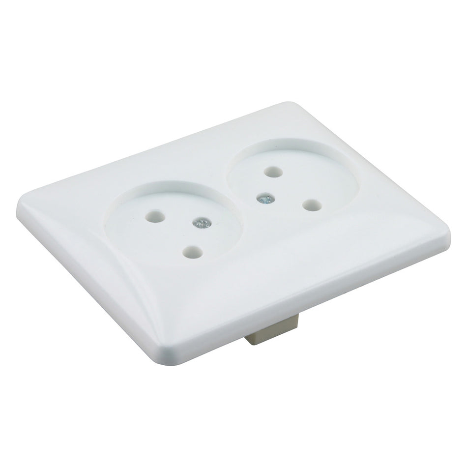 Contactdoos Inbouw 2-Voudig Polarwit-759533