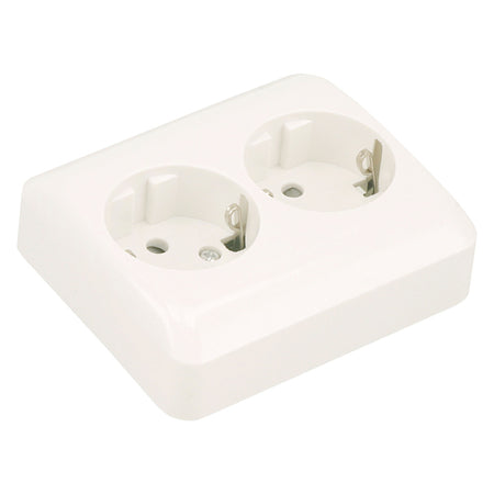 Contactdoos Inbouw 2-Voudig Polarwit Randaarde-759534