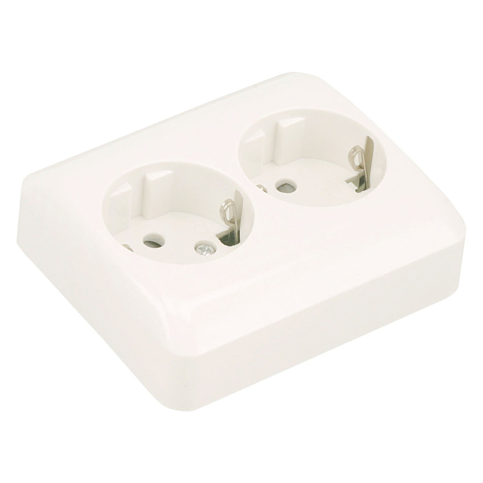 Contactdoos Inbouw 2-Voudig Polarwit Randaarde-759534