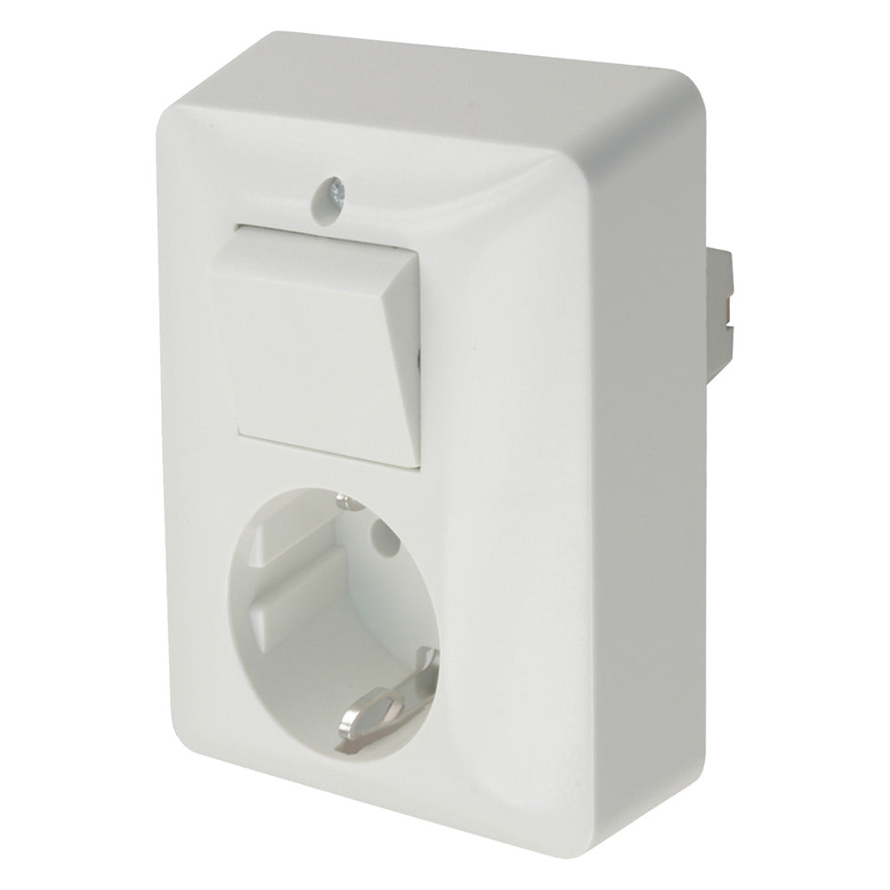 Combinatie Stopcontact En Schakelaar Wissel Polarwit Randaarde-759535