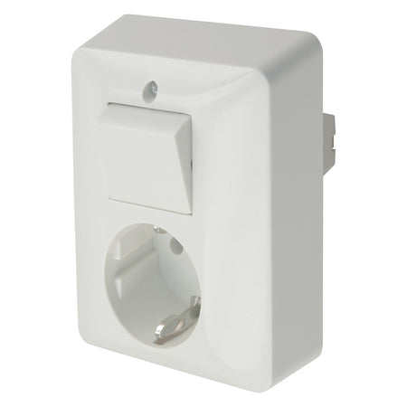 Combinatie Stopcontact En Schakelaar Wissel Polarwit Randaarde-759535